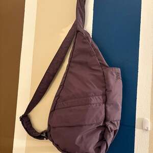 AmeriBag Healthy Back Bag Purple Microfiber Sling Crossbody Backpack